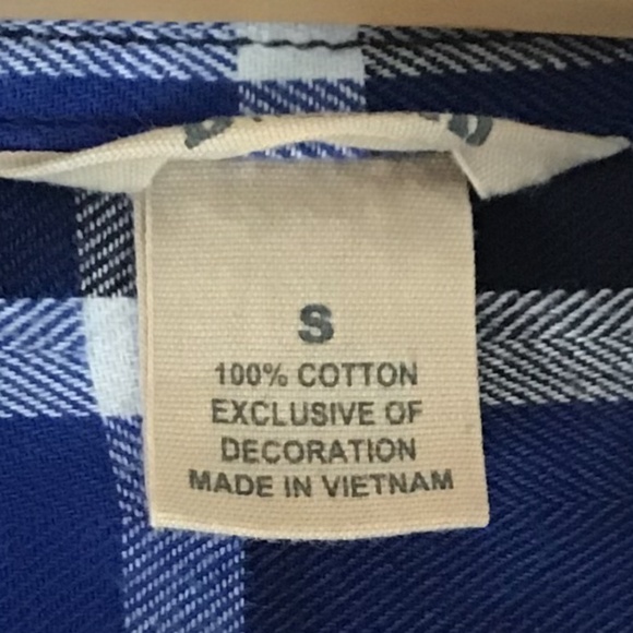 Duluth Trading Co Shirt Women's Free Swingin' Flannel Small Like New Blue - Picture 4 of 10